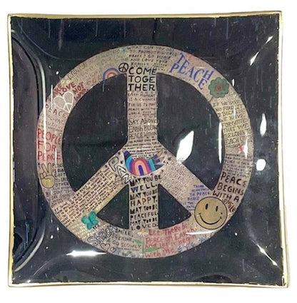 Large Square Decoupage Plate - Twinkle Twinkle Little One