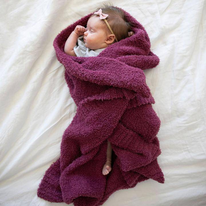 Deep Rose Bamboni Receiving Blanket - Twinkle Twinkle Little One