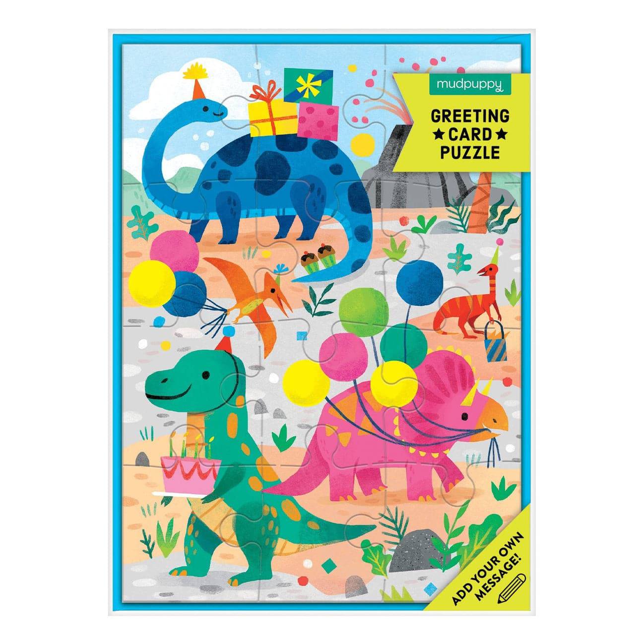 Dino Party Greeting Card Puzzle - Twinkle Twinkle Little One