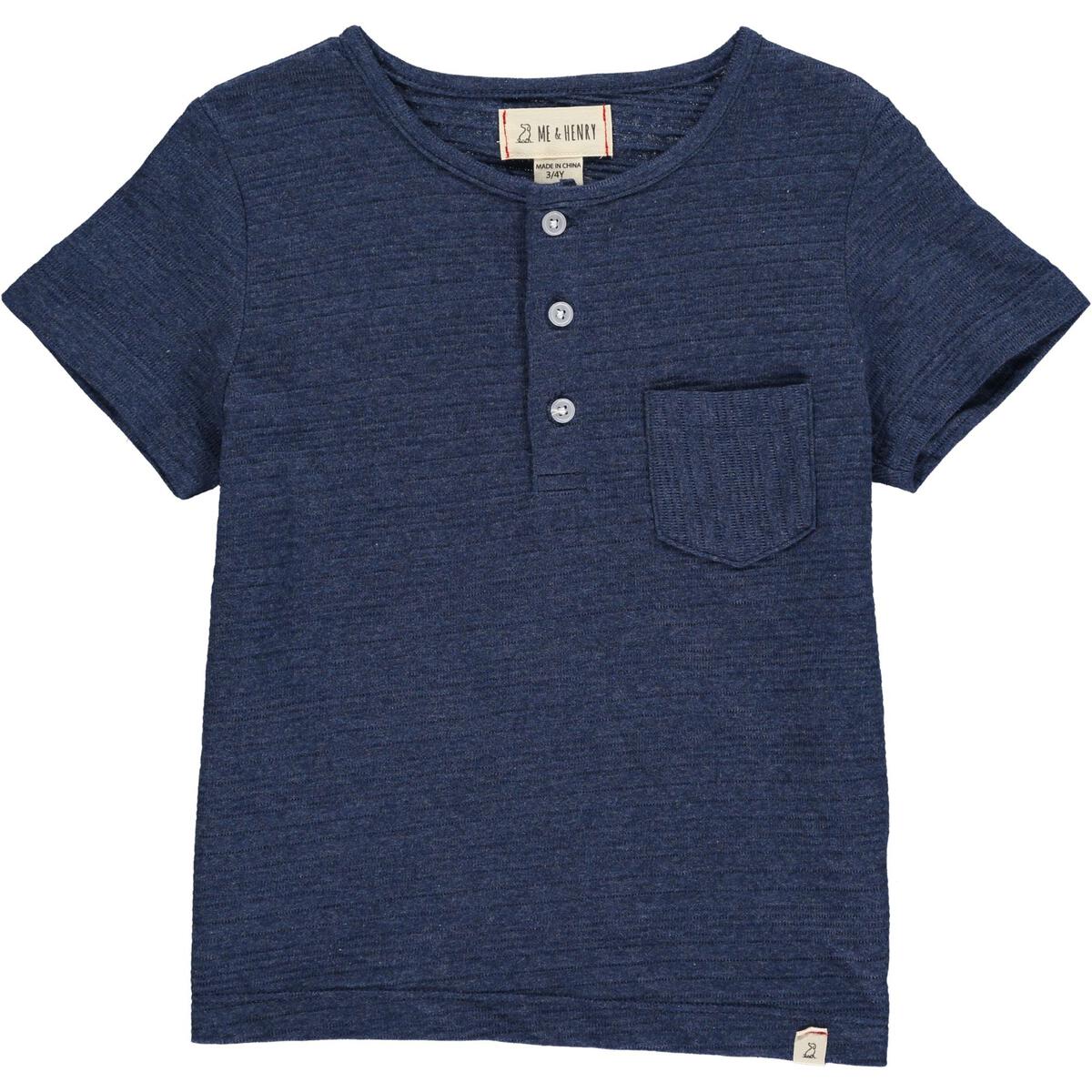 Navy Ribbed Dodger Henley - Twinkle Twinkle Little One