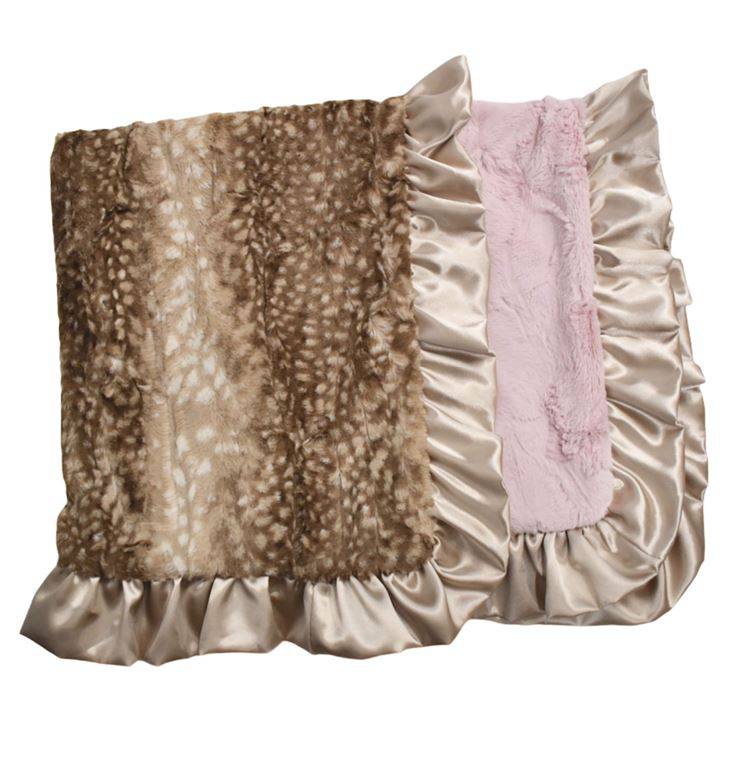 Dusty Pink Fawn Blanket - Twinkle Twinkle Little One