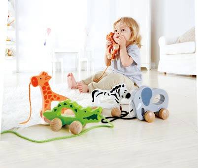 Elephant Wood Pull Toy - Twinkle Twinkle Little One