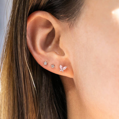 Baby Pink Mari Studs - Gold - Twinkle Twinkle Little One