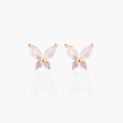 Baby Pink Mari Studs - Gold - Twinkle Twinkle Little One