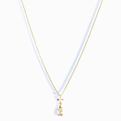 Flutterfly Stone Initial Necklace - Gold - Twinkle Twinkle Little One