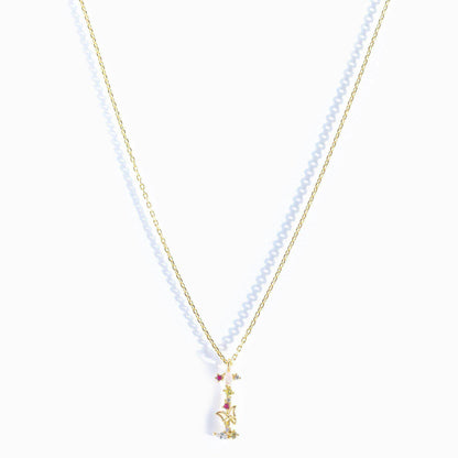Flutterfly Stone Initial Necklace - Gold - Twinkle Twinkle Little One