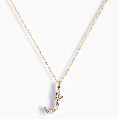 Flutterfly Stone Initial Necklace - Gold - Twinkle Twinkle Little One