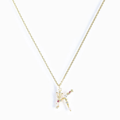 Flutterfly Stone Initial Necklace - Gold - Twinkle Twinkle Little One