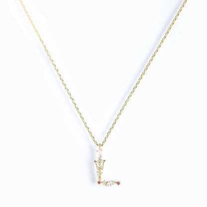 Flutterfly Stone Initial Necklace - Gold - Twinkle Twinkle Little One