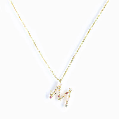 Flutterfly Stone Initial Necklace - Gold - Twinkle Twinkle Little One