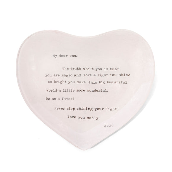 Heart Decoupage Plate - Twinkle Twinkle Little One