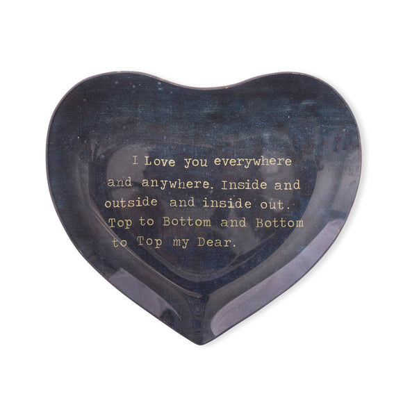 Heart Decoupage Plate - Twinkle Twinkle Little One
