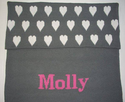 Heart Double Cotton Knit Blanket - Twinkle Twinkle Little One