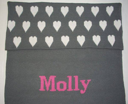 Heart Double Cotton Knit Blanket - Twinkle Twinkle Little One