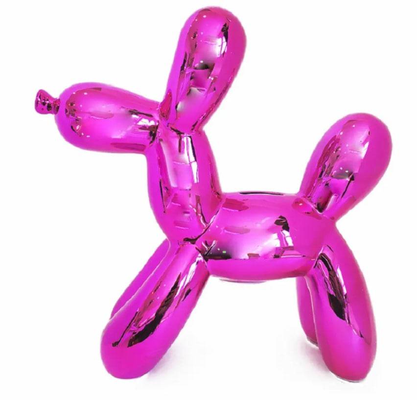 Hot Pink Balloon Dog Bank - 12" - Twinkle Twinkle Little One