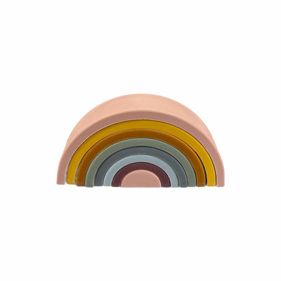 Large Silicone Dusty Rainbow Stacker Puzzle Toy - Twinkle Twinkle Little One