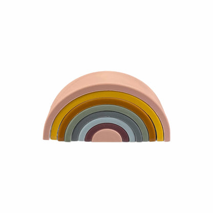 Large Silicone Dusty Rainbow Stacker Puzzle Toy - Twinkle Twinkle Little One