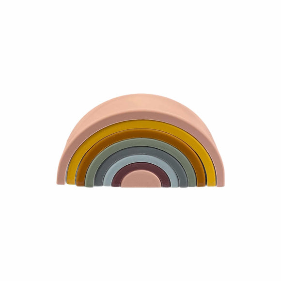 Large Silicone Dusty Rainbow Stacker Puzzle Toy - Twinkle Twinkle Little One