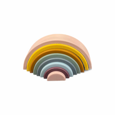 Large Silicone Dusty Rainbow Stacker Puzzle Toy - Twinkle Twinkle Little One