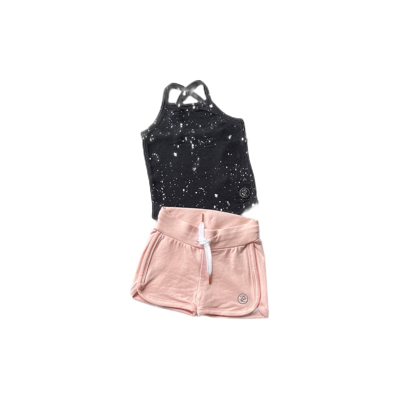 Splatter Crisscross Tank & Varsity Short Set - Twinkle Twinkle Little One