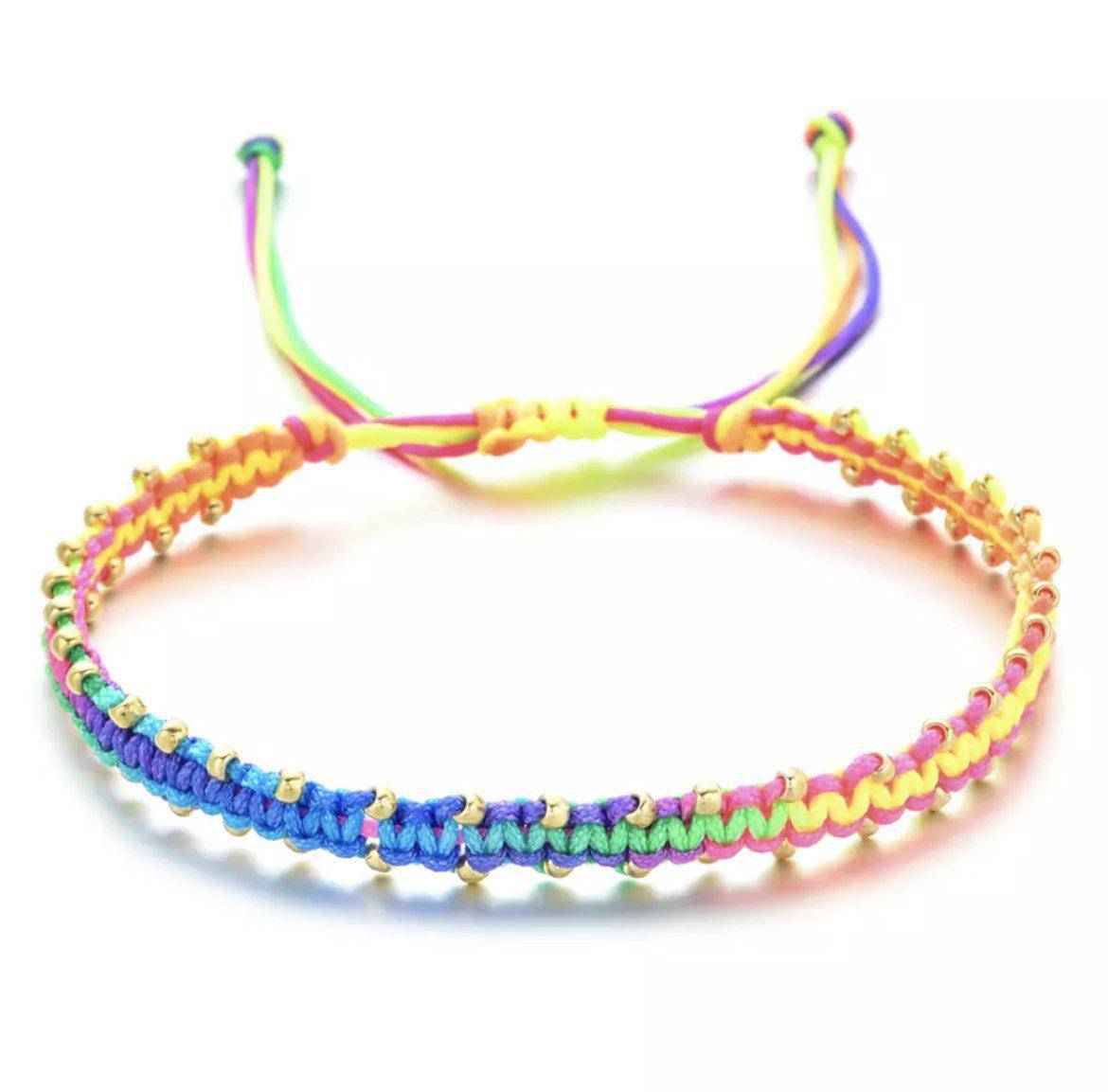 Neon Beaded Woven Bracelet - Twinkle Twinkle Little One