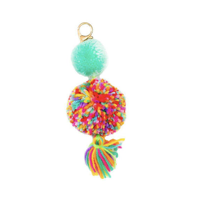 Aqua Pom + Tassel Purse Charm - Twinkle Twinkle Little One