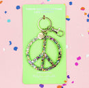 Confetti Acrylic Peace Sign Keychain & Purse Clip - Twinkle Twinkle Little One