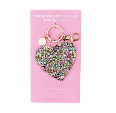 Confetti Acrylic Heart Keychain & Purse Clip - Twinkle Twinkle Little One