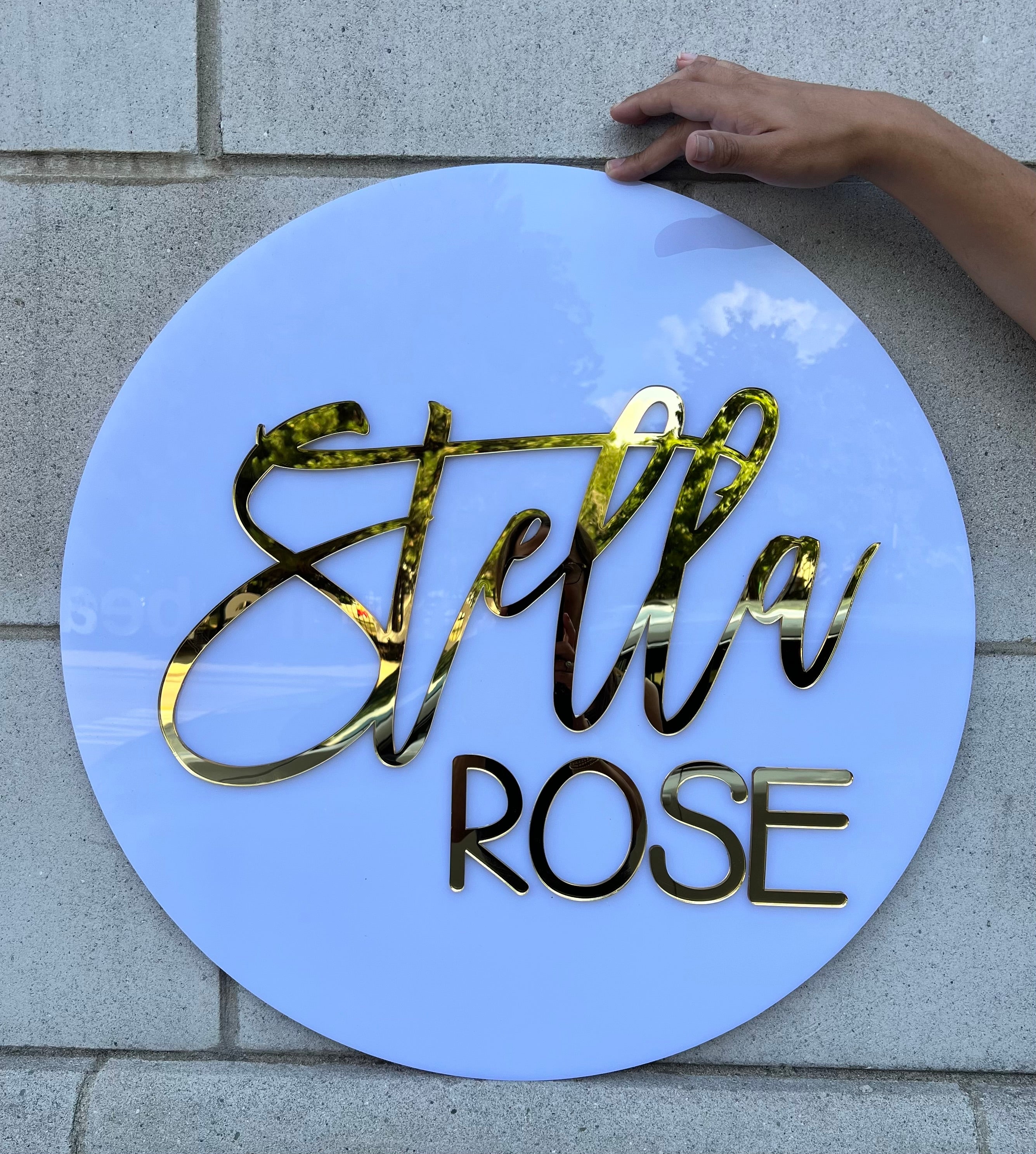 Round Acrylic Name Sign - Twinkle Twinkle Little One