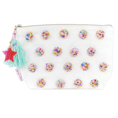 Large Multi-Pom Pom Pouch - Twinkle Twinkle Little One
