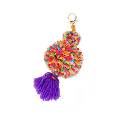 Purple Pom + Tassel Purse Charm - Twinkle Twinkle Little One