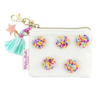 Mini Multi Pom Cardholder Keychain Pouch - Twinkle Twinkle Little One