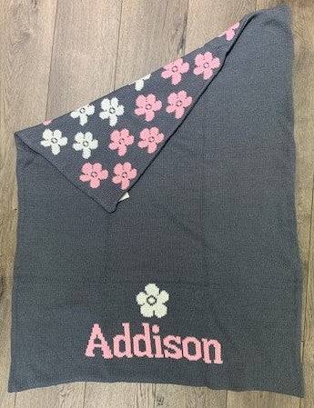 Flowers Double Cotton Knit Blanket - Twinkle Twinkle Little One