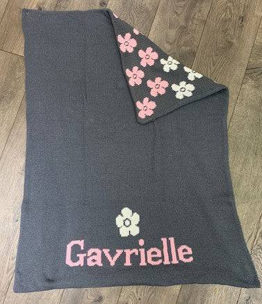 Flowers Double Cotton Knit Blanket - Twinkle Twinkle Little One