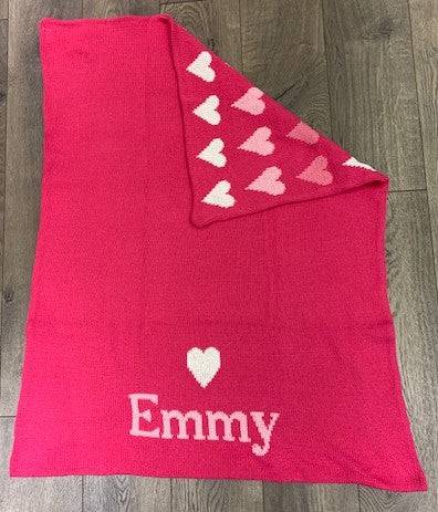 Heart Double Cotton Knit Blanket - Twinkle Twinkle Little One