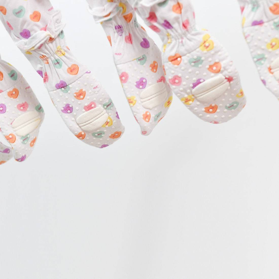 Candy Hearts Footsie with Ruffle - Twinkle Twinkle Little One