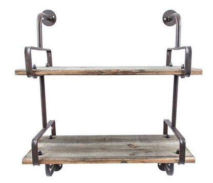 Industrial Wood Wall Shelf