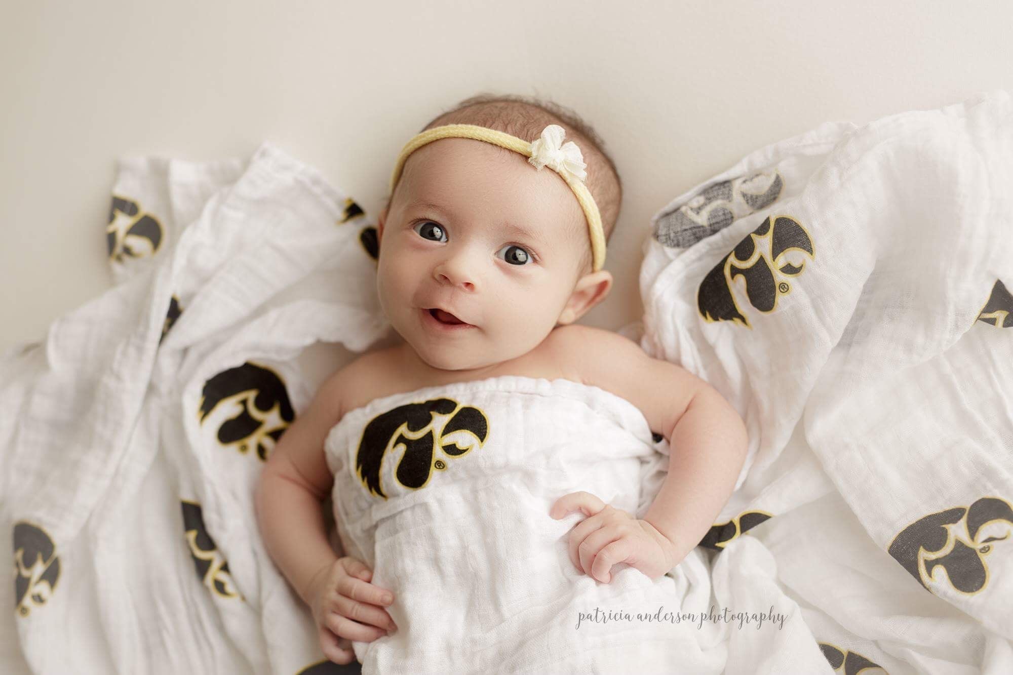 University Of Iowa Swaddle Blanket - Twinkle Twinkle Little One