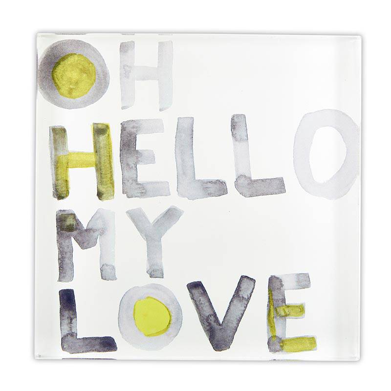 Lucite Block - Oh Hello My Love - Twinkle Twinkle Little One