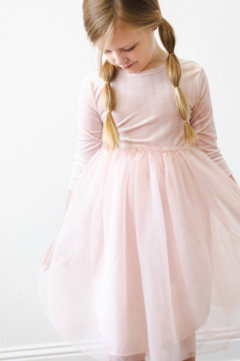 Light Pink Velvet Tutu Dress - Twinkle Twinkle Little One