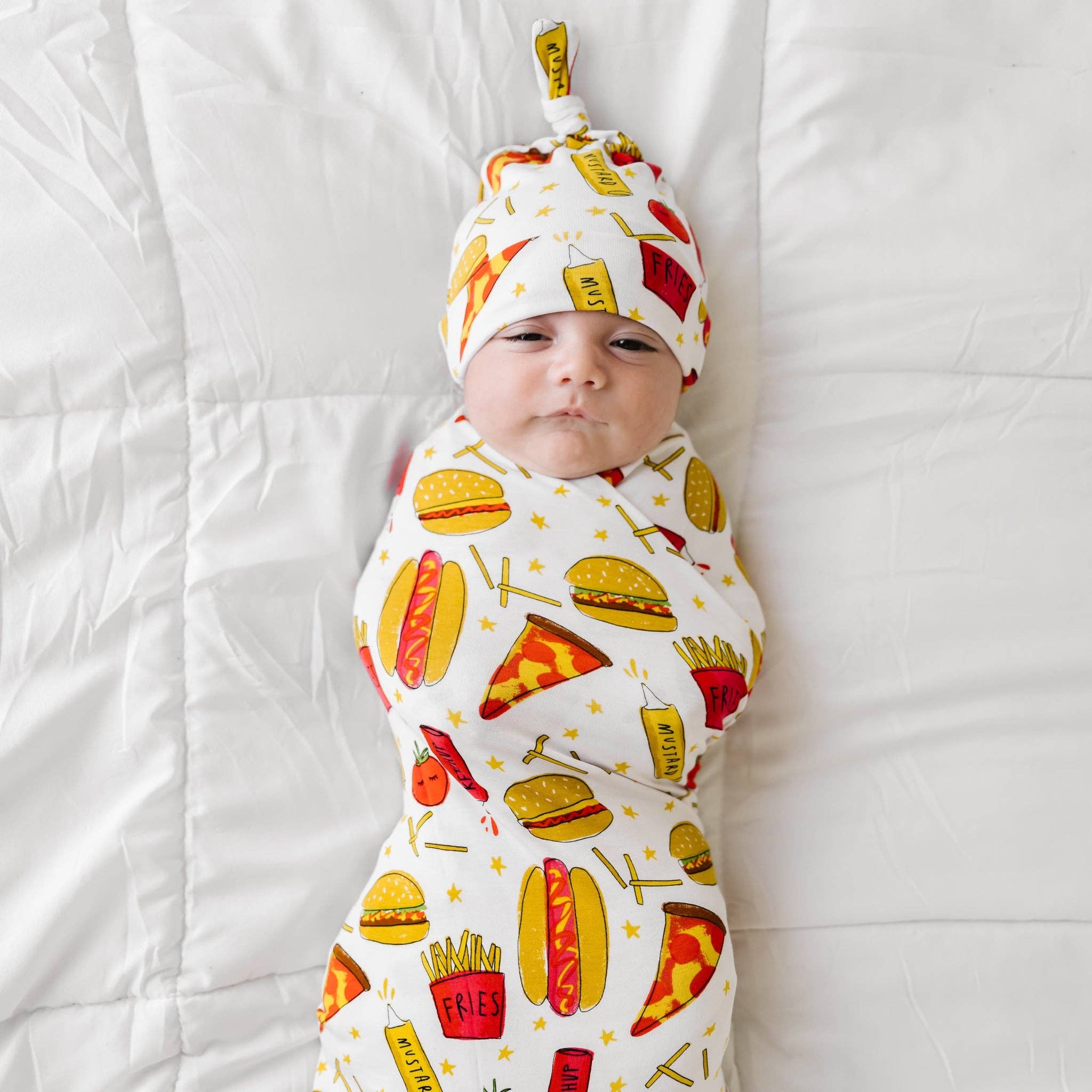 Little Sleepies Fast Foodie Bamboo Viscose Swaddle & Hat Set - Twinkle Twinkle Little One