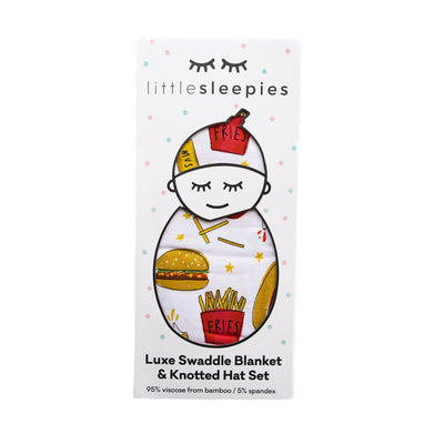 Little Sleepies Fast Foodie Bamboo Viscose Swaddle & Hat Set - Twinkle Twinkle Little One