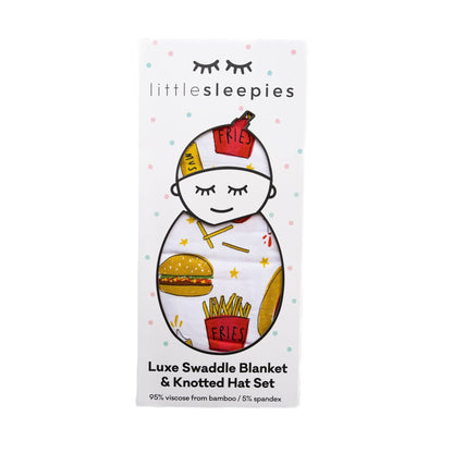 Little Sleepies Fast Foodie Bamboo Viscose Swaddle & Hat Set - Twinkle Twinkle Little One