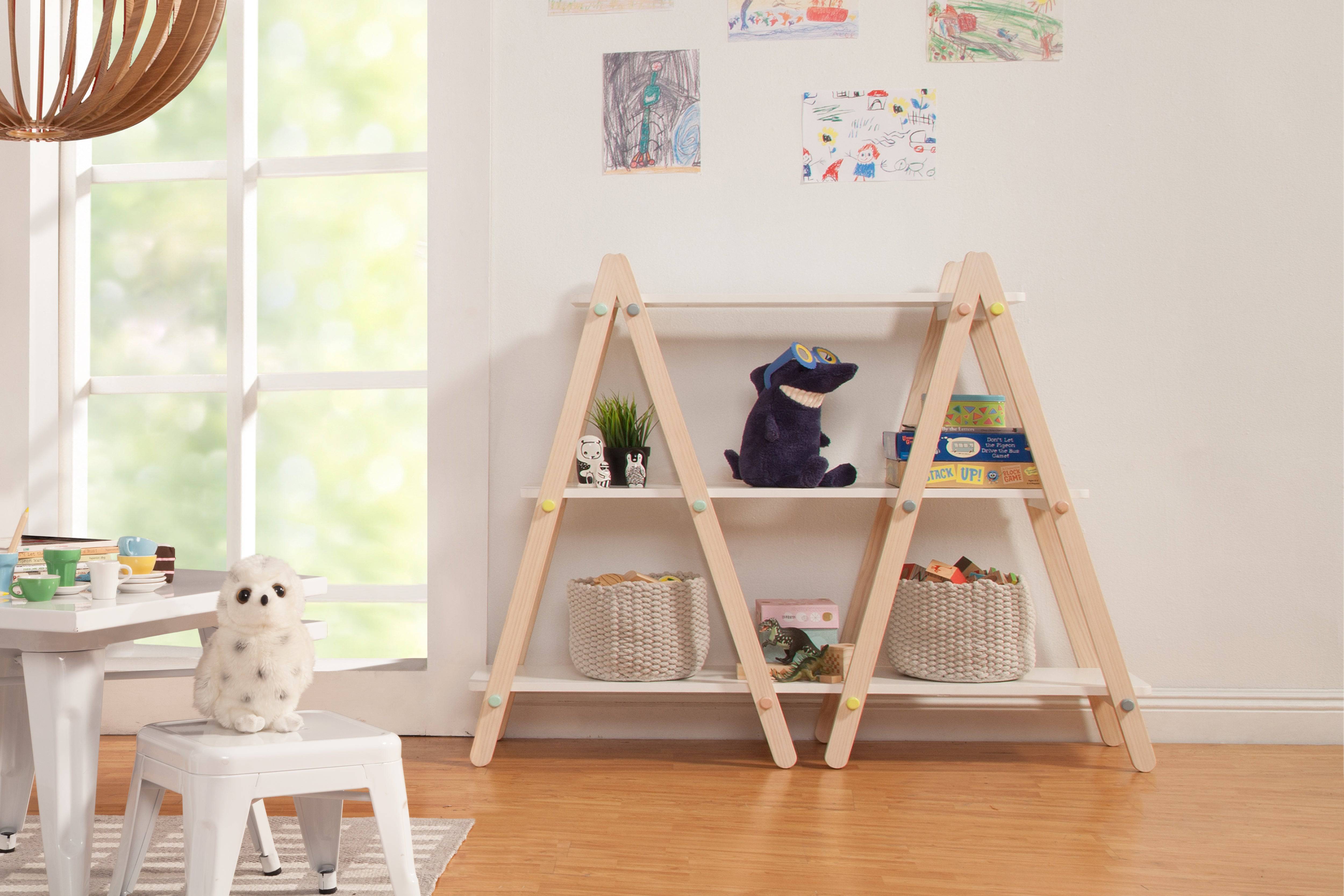 Dottie Bookcase in White & Washed Natural - Twinkle Twinkle Little One