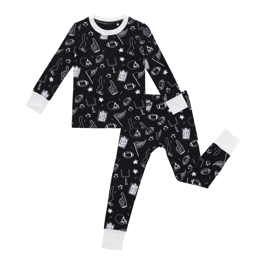 Midnight Football 2 Piece Bamboo Pajamas - Twinkle Twinkle Little One