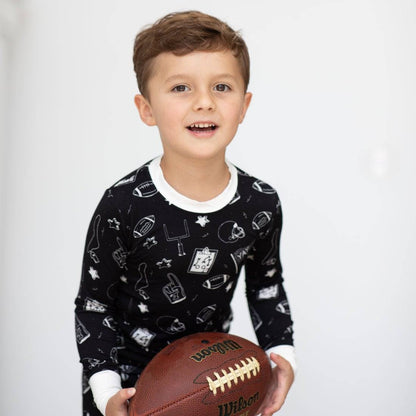 Midnight Football 2 Piece Bamboo Pajamas - Twinkle Twinkle Little One