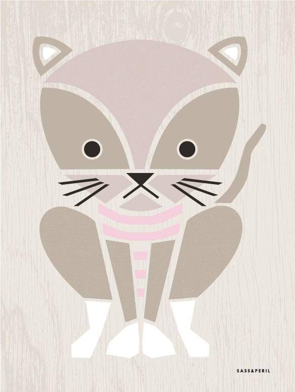 Modern Animals Kitty Canvas Art