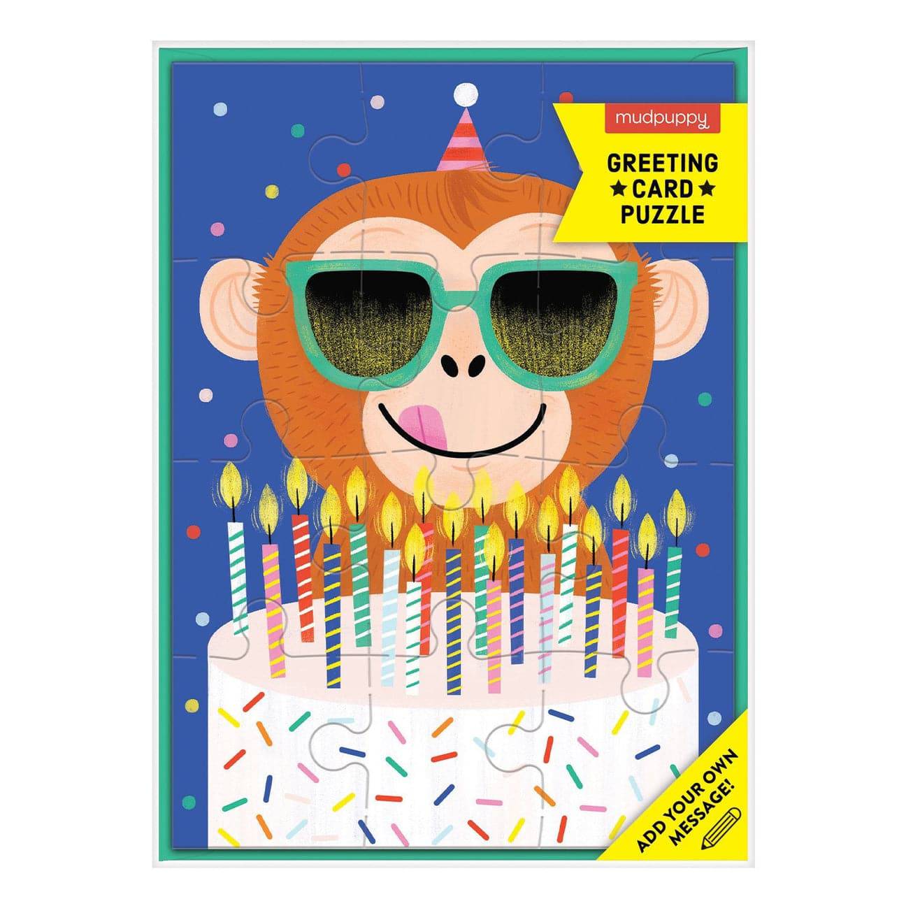 Monkey Cake Greeting Card Puzzle - Twinkle Twinkle Little One