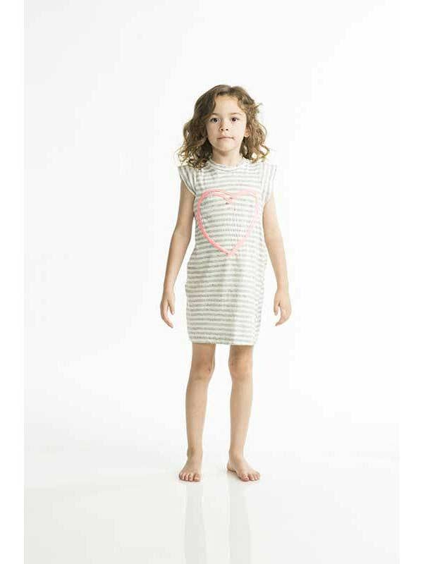 Naya Heart Dress - Natural Stripe - Twinkle Twinkle Little One