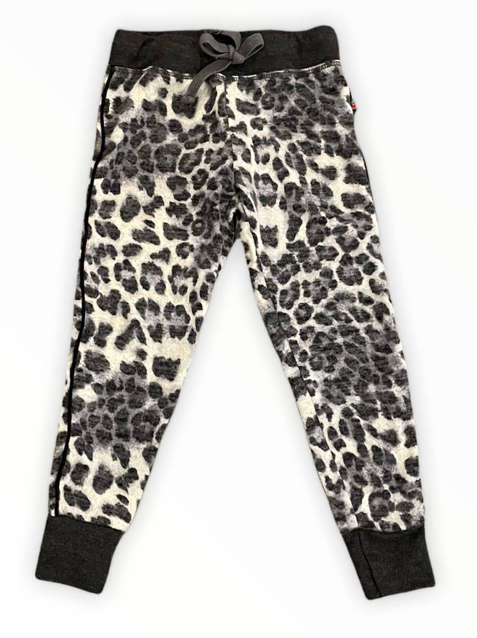 Tight Fit Cuff Pank w/ Black Band - Grey Leopard - Twinkle Twinkle Little One